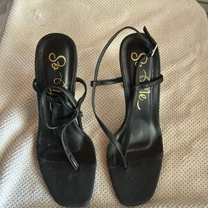 Black Strappy Sandal Heels